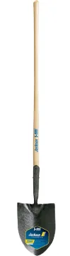 Jackson J-450 Series 1201900 Pony Shovel, 8-1/2 in W Blade, Hardwood Handle, Solid Shank Handle, 47