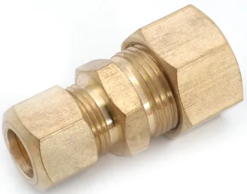 Anderson Metals 750082-0806 Tube Reducing Union, 1/2 x 3/8 in, Compression, Brass
