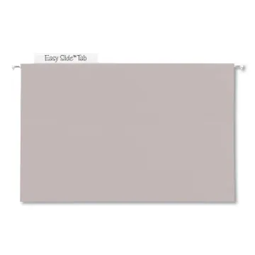 TUFF Extra Capacity Hanging File Folders with Easy Slide Tabs, 4" Capacity, Legal, 1/3-Cut Tabs, Ste