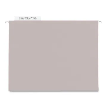 TUFF Extra Capacity Hanging File Folders with Easy Slide Tabs, 4" Capacity, Letter, 1/3-Cut Tabs, St