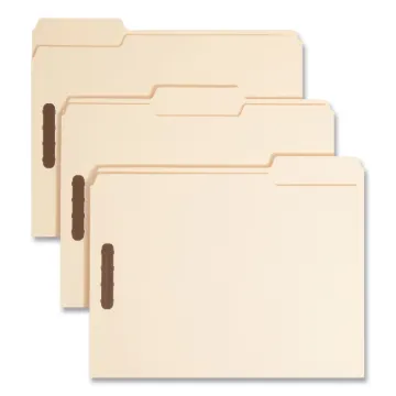 Top Tab Heavyweight Manila Fastener Folders, 0.75" Expansion, 2 Fasteners, Letter Size, Manila Exter