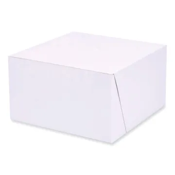 Bakery Boxes, Standard, 7 x 7 x 4, White, Paper, 250/Carton