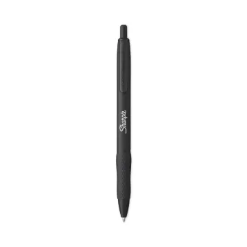 S-Gel Premium Metal Barrel Gel Pen, Retractable, Medium 0.7 mm, Black Ink, Black Barrel, 4/Pack