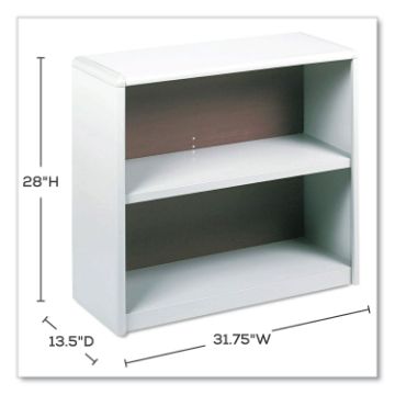 ValueMate Economy Bookcase, Two-Shelf, 31.75w x 13.5d x 28h, Gray, Ships in 1-3 Business Days