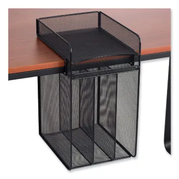 Onyx Vertical Hanging Storage, 4 Sections, Letter Size Files, 10.25" x 12" x 17.1", Black, Ships in