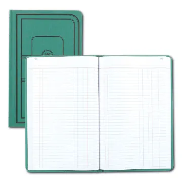 Tuff Series Accounting Journal, Single-Page 8-Column Accounting Format, Green Cover, 12 x 7.5 Sheets