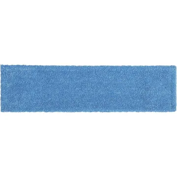 Adaptable Flat Mop Pads, Microfiber, 19.5 x 5.5, Blue