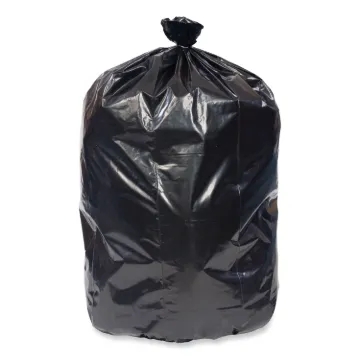 Eco Strong Plus Can Liners, 60 gal, 1.7 mil, 38 x 58, Black, 100/Carton