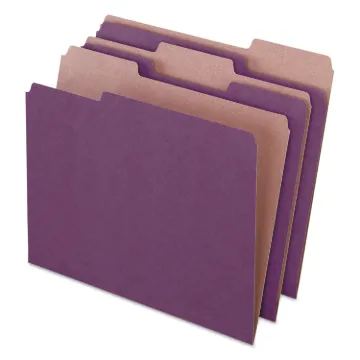 Earthwise by Pendaflex 100% Recycled Colored File Folders, 1/3-Cut Tabs: Assorted, Letter, 0.5" Expa