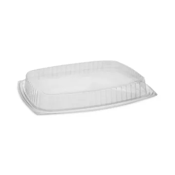 Showcase Deli Container Lid, Dome Lid For 3-Compartment 48/64 oz Containers, 9 x 7.4 x 1, Clear, Pla