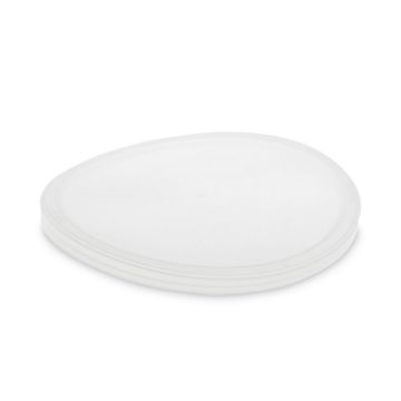 Newspring DELItainer Microwavable Container Lid, 6.45" Diameter x 0.45" h, Translucent, Plastic, 120