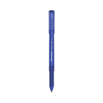 Write Bros. Grip Ballpoint Pen, Stick, Medium 1 mm, Blue Ink, Blue Barrel, Dozen