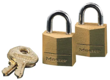 No. 120D Solid Brass Padlock, 5/32 in dia x 7/16 in L x 3/8 in W Shackle, Brass