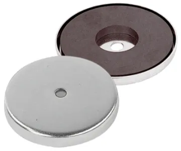 Magnet Source 07217 Round Base Magnet, Ceramic, 0.866 in ID x 2.04 in OD Dia, 0.303 in H