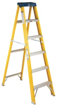 Louisville FS2008 Step Ladder, 147 in Max Reach H, 7-Step, 250 lb, Type I Duty Rating, 3 in D Step,
