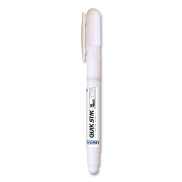 thumbnail image 2 of Markal Quik Stik Twist Solid Paint Markers - White, Mini Size (Pack Of 12 Industrial Markers) 2 of 14