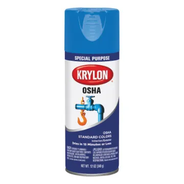 OSHA Paint, 12 oz Fill, Aerosol Can, Safety Blue, Gloss