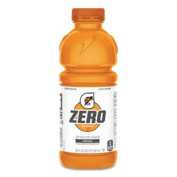 G Zero Sugar Ready-to-Drink Thirst Quencher, 20 oz, Bottle, Orange