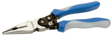 Crescent Pro Series PS6549C Nose Plier, 9 in OAL, Blue/Gray Handle, Co-Molded Grip Handle, 1-9/32 in
