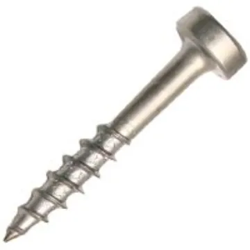 Kreg SPS-F1 100 Pocket-Hole Screw, #6 Thread, 1 in L, Fine Thread, Pan Head, Square Drive, Type 17 A