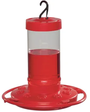 Daisy First Nature 993051-546 Hummingbird Feeder, 16 oz, Plastic, Bright Red