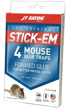 J.T. EATON STICK-EM 133N Glue Trap, 3-1/4 in W, 4-1/2 in H