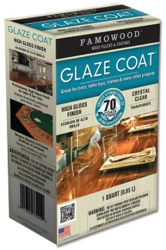 ECLECTIC 5050080 Glaze Epoxy Coating, Liquid, Slight, Clear, 1 qt Package, Container