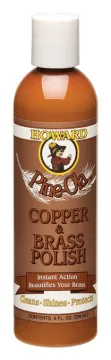 HOWARD CB0008 Metal Polish, 8 oz Package, Bottle, Liquid, Mild Pine, Gray
