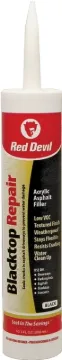 Red Devil 0637 Repair Sealant, Textured Paste, Black, Mild Acrylic, 10.1 fl-oz Package, Cartridge