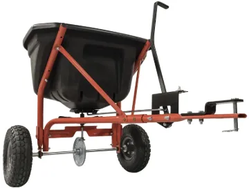 AGRI-FAB 45-0527 Broadcast Spreader, 17,500 sq-ft Coverage Area, 110 lb Hopper, Poly Hopper, Pneumat