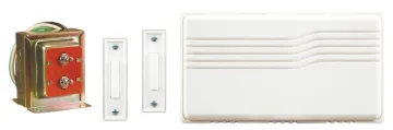 Heath Zenith SL-27102-02 Doorbell Kit, Wired, 16 V, Ding, Ding-Dong Tone, 95 dB, White