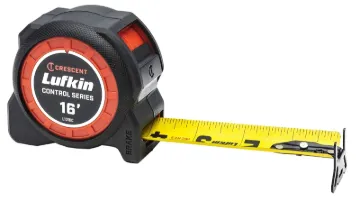 Crescent Lufkin Control Tape Measure, 16 ft L Blade, 1-3/16 in W Blade, L1016C