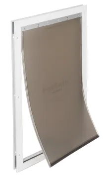 PetSafe Freedom PPA00-10862 Pet Door, 2 in L, 16-1/4 in W, Aluminum, White