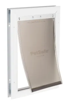 PetSafe Freedom PPA00-10860 Pet Door, 2 in L, 10-3/4 in W, Aluminum, White