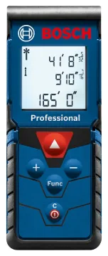 Bosch BLAZE Pro GLM165-40 Laser Measure, 165 ft, +/-1/16 in Accuracy