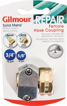 Gilmour 01FZ Hose Mender, 5/8 x 3/4 in, Female, Zinc