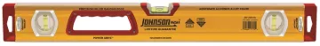 Johnson 1717-2400 Box Level, 24 in L, 3 -Vial, Non-Magnetic, Aluminum, Yellow