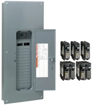 Square D HOM3060M200PCVP Plug-On Neutral Loadcenter, 60-Pole, 200 A, 30-Space, NEMA 1 Enclosure