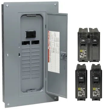 Square D HOM2040M100PCVP Plug-On Neutral Loadcenter, 40-Pole, 100 A, 20-Space, NEMA 1 Enclosure, Plu
