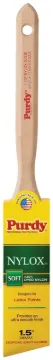 Purdy Nylox Glide 144152215 Angular Trim Brush, 1-1/2 in W, 2-7/16 in L Bristle, Nylon Bristle, Flut