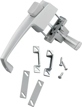 Wright Products V398 Pushbutton Latch, 3/4 to 1-1/4 in Thick Door, For: Out-Swinging Wood/Metal Scre
