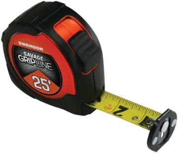Swanson SAVAGE SVGL25M1 Tape Measure, 25 ft L Blade, 1-1/16 in W Blade, ABS/Rubber Case