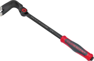 Crescent CODE RED DB18X Pry Bar, 18 in L, Flat End, Nail Slot Tip, Steel, Black, 4-1/8 in W