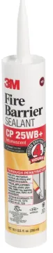 3M CP-25WB+10.1OZ Fire Barrier Sealant, Red, 40 to 122 deg F, 10.1 oz Package, Cartridge