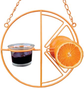 HEATH CF-133 Clementine Oriole Feeder, 2 oz, Steel, Orange
