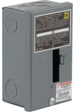 Square D QO QO2L30SCP Load Center, 30 A, 2-Space, 2-Circuit, Main Lug, NEMA 1 Enclosure, Plug-In Mou