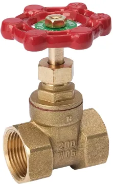 B & K ProLine 100-406NL Gate Valve, 1-1/4 in Connection, FPT, 200/125 psi Pressure, Brass Body