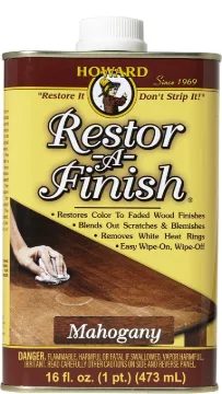 HOWARD RF5016 Wood Restorer, Mahogany, Liquid, 16 oz, Can