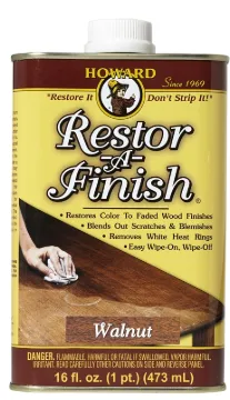HOWARD RF4016 Wood Restorer, Walnut, Liquid, 16 oz, Can