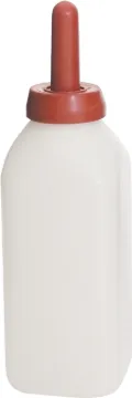 Little Giant 9812 Nursing Bottle, Square, 2 qt Capacity, Polyethylene Bucket, Translucent Bucket, Sn